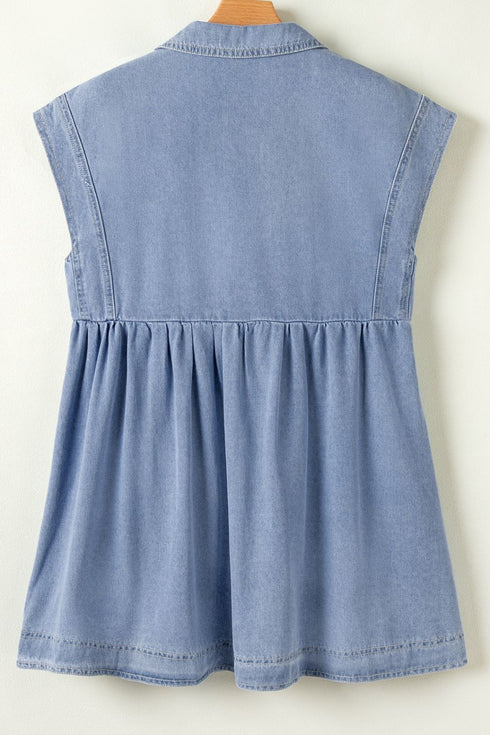 'Eowyn' Denim Mini Dress - Celes Fashion